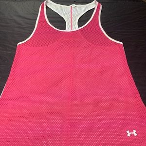 Under Armour Tank Top. Two layer sweat wicking material. See pics for size